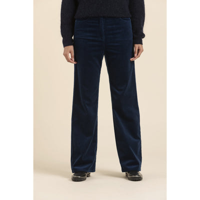 Mat De Misaine - Paimio - Chunky Ribbed Wide Leg Velvet Trousers