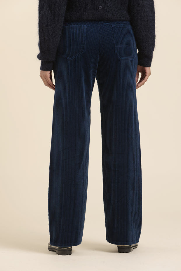 Mat De Misaine - Paimio - Chunky Ribbed Wide Leg Velvet Trousers