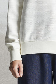 Mat De Misaine - Marly - Ribbed Sweatshirt in Cream