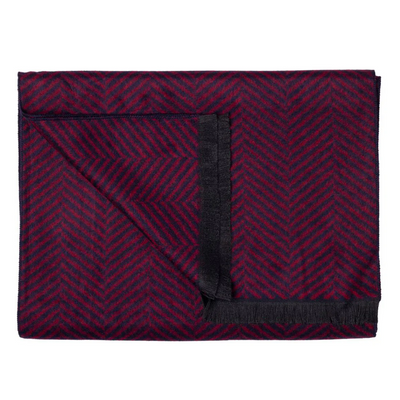 Swole Panda - Long Red Herringbone Bamboo Scarf (SP749)