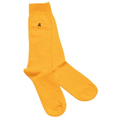 Swole Panda - Ladies Bamboo Socks - Bright Bumblebee Yellow (SP086-S)