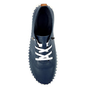 Lunar Shoes - St Austell Leather Plimsoll in Navy