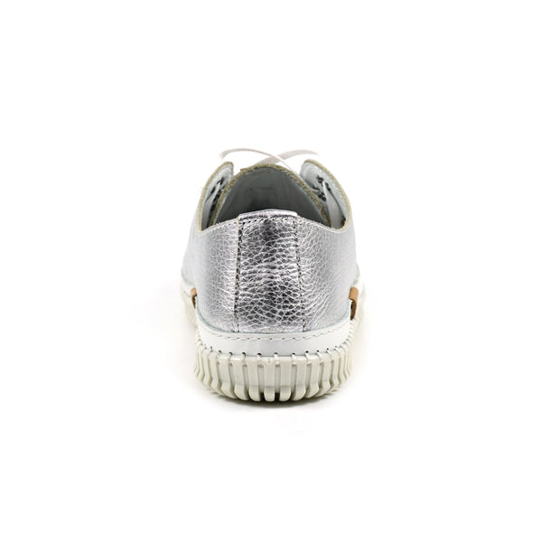 Lazy Dogz Shoes - Starlet Silver Leather Trainer (FLD106SL)