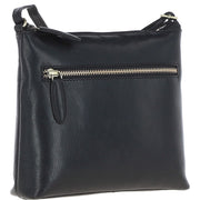 Ashwood Leather - Leather Black Crossbody Bag with Zip Closure - T-89