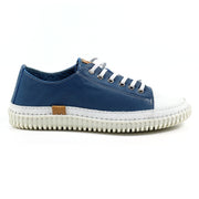 Lazy Dogz Shoes - Truffle Blue Leather Trainer (FLD105BL)