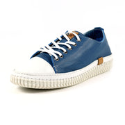 Lazy Dogz Shoes - Truffle Blue Leather Trainer (FLD105BL)