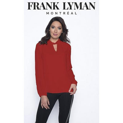 Frank Lyman - Long Sleeve Elegant Blouse with Cross over detail (2 colours)