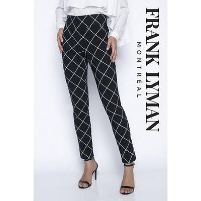 Frank Lyman - Black & White Straight Leg Stretch Trousers