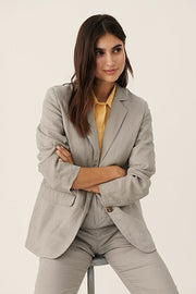 Part Two - Hanna 100% Linen Jacket in Flint Grey