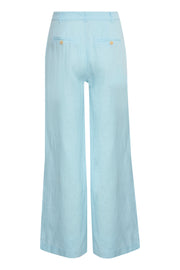 Part Two - NinnesPW Wide Leg Linen Trouser in Crystal Blue