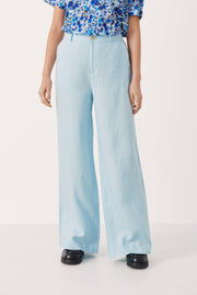 Part Two - NinnesPW Wide Leg Linen Trouser in Crystal Blue