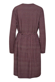 CREAM - CRVimma Long Sleeve Dress in Ultra Violet Geometric Pattern