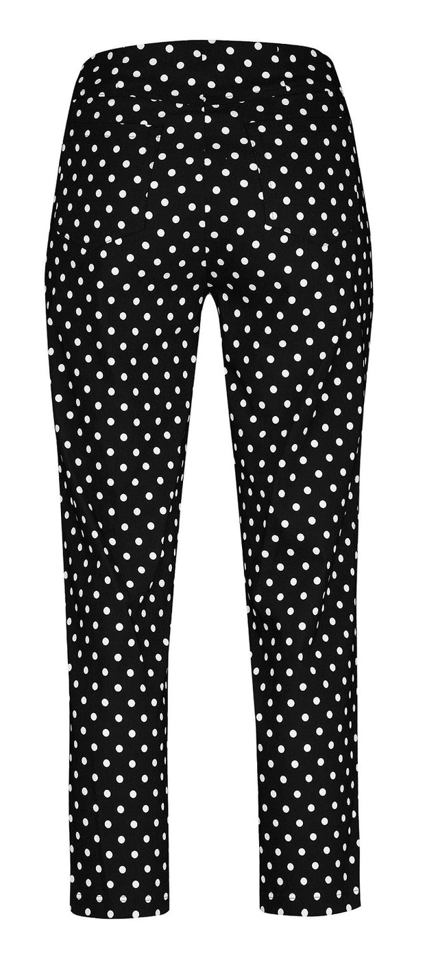 Robell – Bella 09 - Cropped Trouser with Spot Print Design