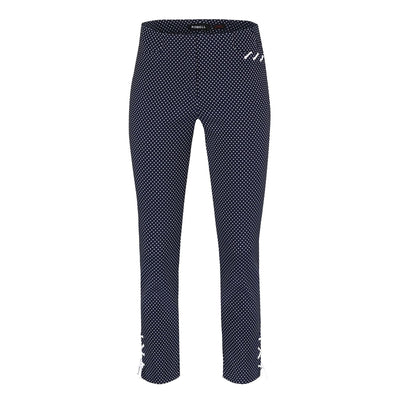 Robell – Rose 09 - Cropped Trousers with a Tiny Triangle Pattern (2 Colours)