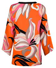 Robell – Sharon Bright Coloured Flower Long Sleeve Tunic Top