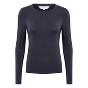 Part Two - Emaja Long Sleeve Slim Fit Tee Shirt in Navy