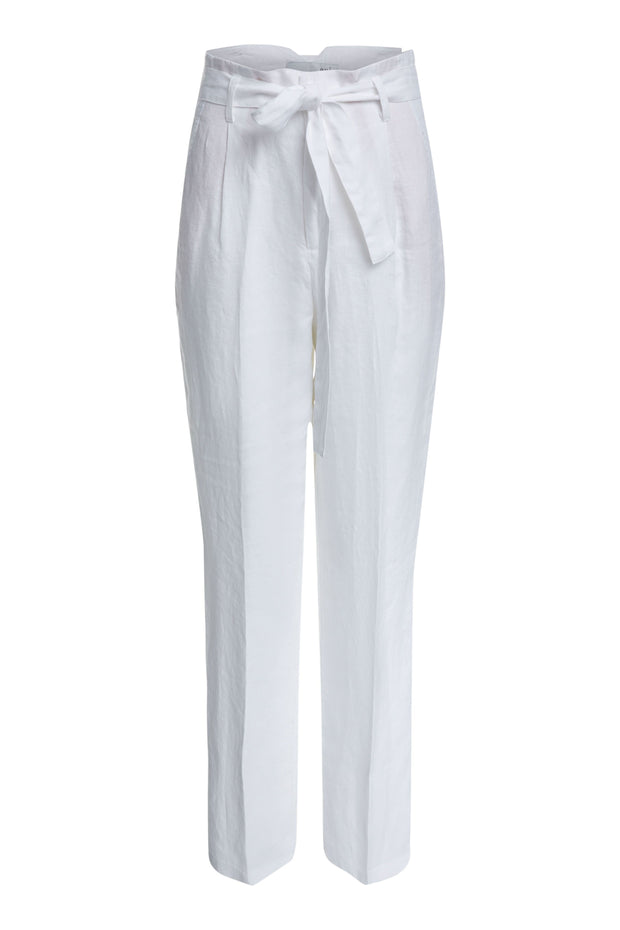 Oui - High Waisted Wide Leg Natural Linen Trouser  (2 colours)