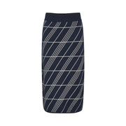 Part Two - RandinePW Dark Navy Stripe Pencil Skirt