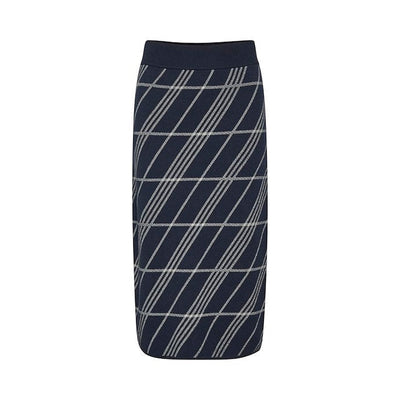 Part Two - RandinePW Dark Navy Stripe Pencil Skirt