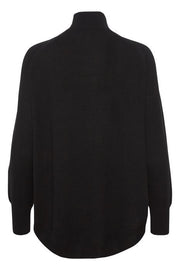 Part Two - Taura- Long Sleeve Crew Neck Black Wool Jumper