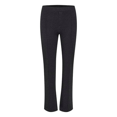 Part Two - PontasPW Easy Fit Straight Leg Trouser in Dark Grey Check