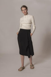 InWear - Abana Black A-Line skirt with frill detail