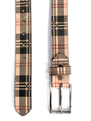 Hydestyle.London - Leather Printed Checks Belt - BL50