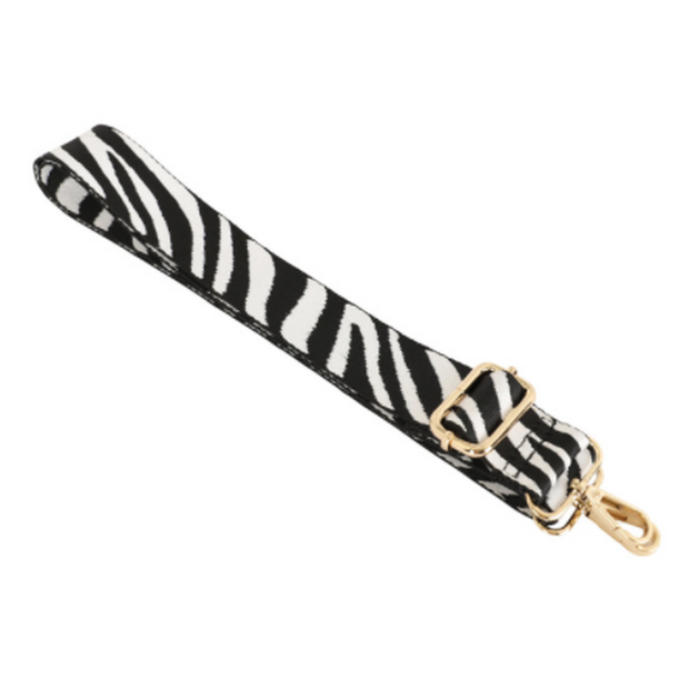 Kris-Ana Detachable Coloured Straps - Black and White Zebra Print (042)