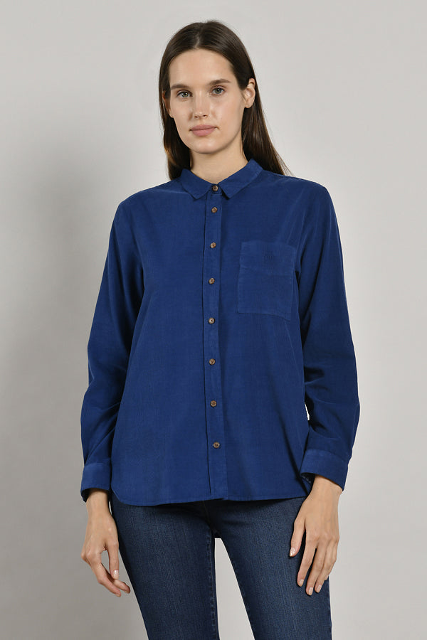 Mat De Misaine - Chase Needlecord shirt with printed details