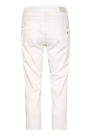 CREAM - CRLotte 3/4 Length Cotton Mix Trouser in White