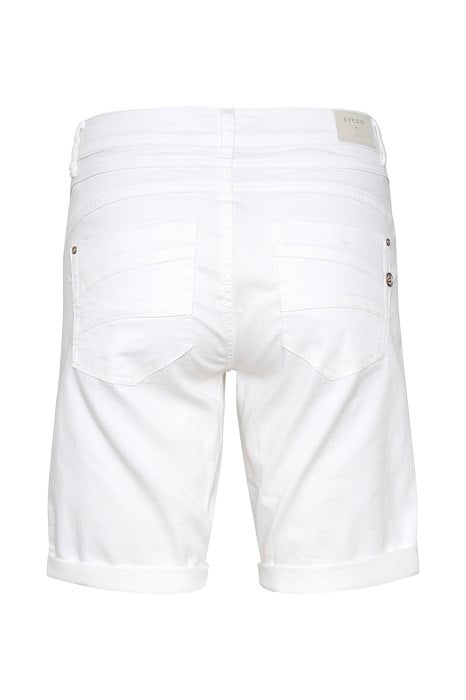 CREAM - CRLotte Long Cotton Shorts in Snow White