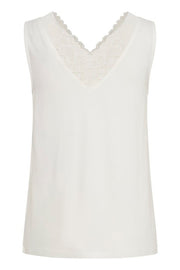 CREAM - CRTrulla Sleeveless V Neck Top (2 colours)