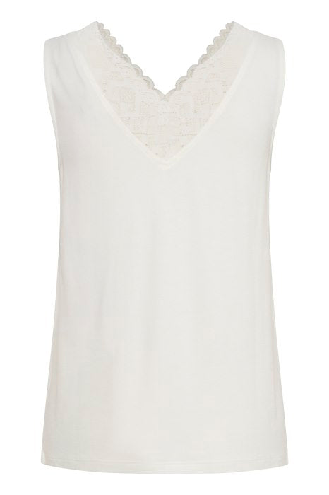 CREAM - CRTrulla Sleeveless V Neck Top (2 colours)