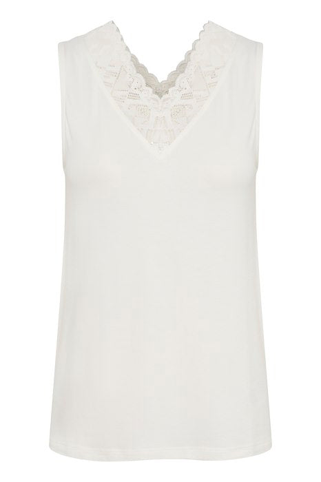 CREAM - CRTrulla Sleeveless V Neck Top (2 colours)