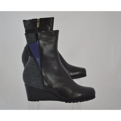 Thierry Rabotin – Black & Grey High Wedge Boot