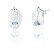 Spoke925 - Ethel Blue Topaz Silver Stud Earrings