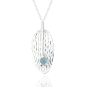 Spoke925 - Ethel Blue Topaz Pendant on 18" Silver Chain