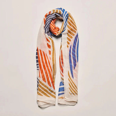 Mat De Misaine -  Etole-Vegetal - Linen and Cotton Long Printed Scarf