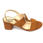 HB - Vanezia Suede T Bar Sandal with Block Heel (2 colours)