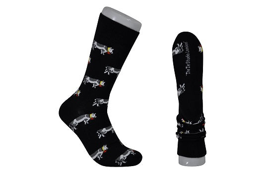 The Tie Studio - Men's Socks - Cows on Black