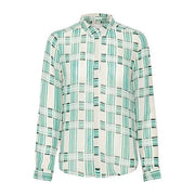 InWear - Hayden Floaty Shirt in Pale Green & White