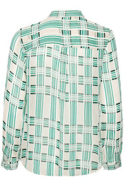 InWear - Hayden Floaty Shirt in Pale Green & White