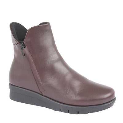 CIPRIATA - 'CARA' Dark Burgundy Leather Ankle Boot