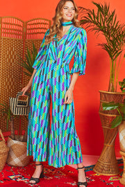 Onjenu - Laurie Wide Leg Jumpsuit in Anogi Print