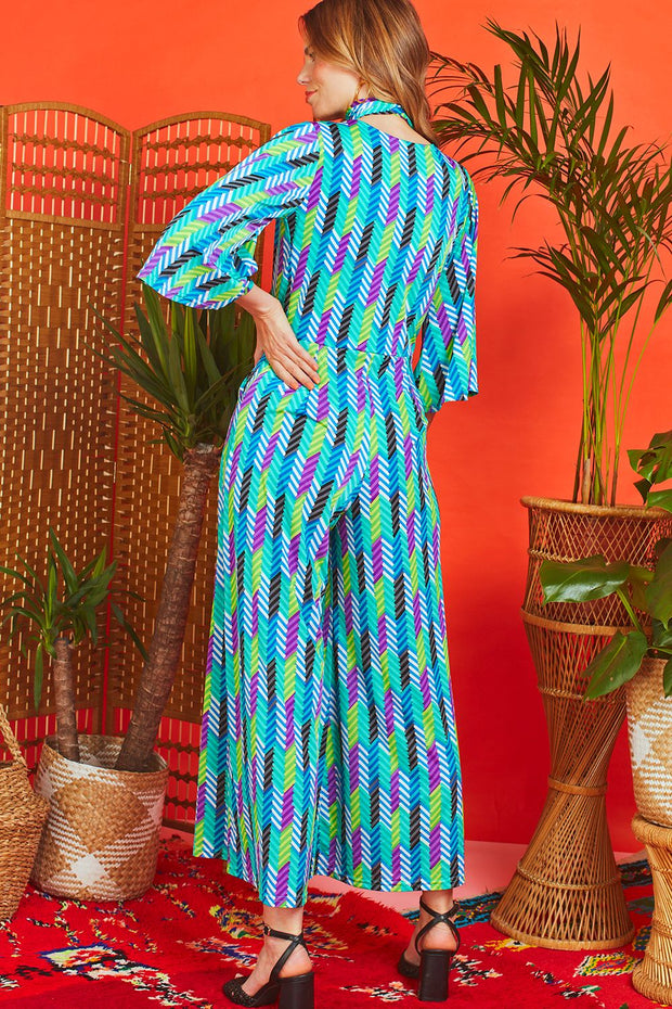 Onjenu - Laurie Wide Leg Jumpsuit in Anogi Print