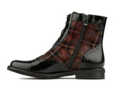 Embassy London - Mantis - Purple Tartan Ankle Boot