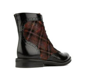 Embassy London - Mantis - Purple Tartan Ankle Boot