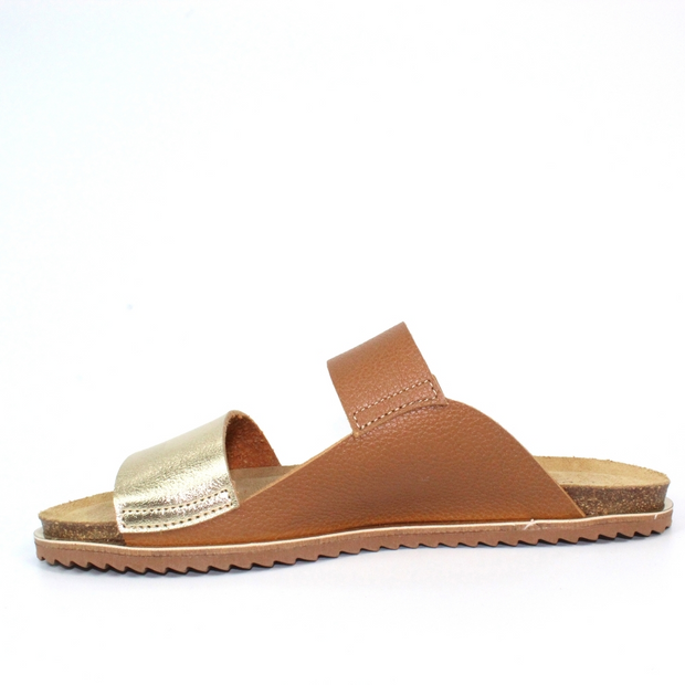 Lunar Shoes - Prague Flat Leather Slider Style Sandal (2 colours)