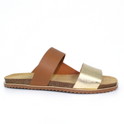 Lunar Shoes - Prague Flat Leather Slider Style Sandal (2 colours)