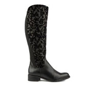 Embassy London - Rubix Long Boot with Embossed Floral Design